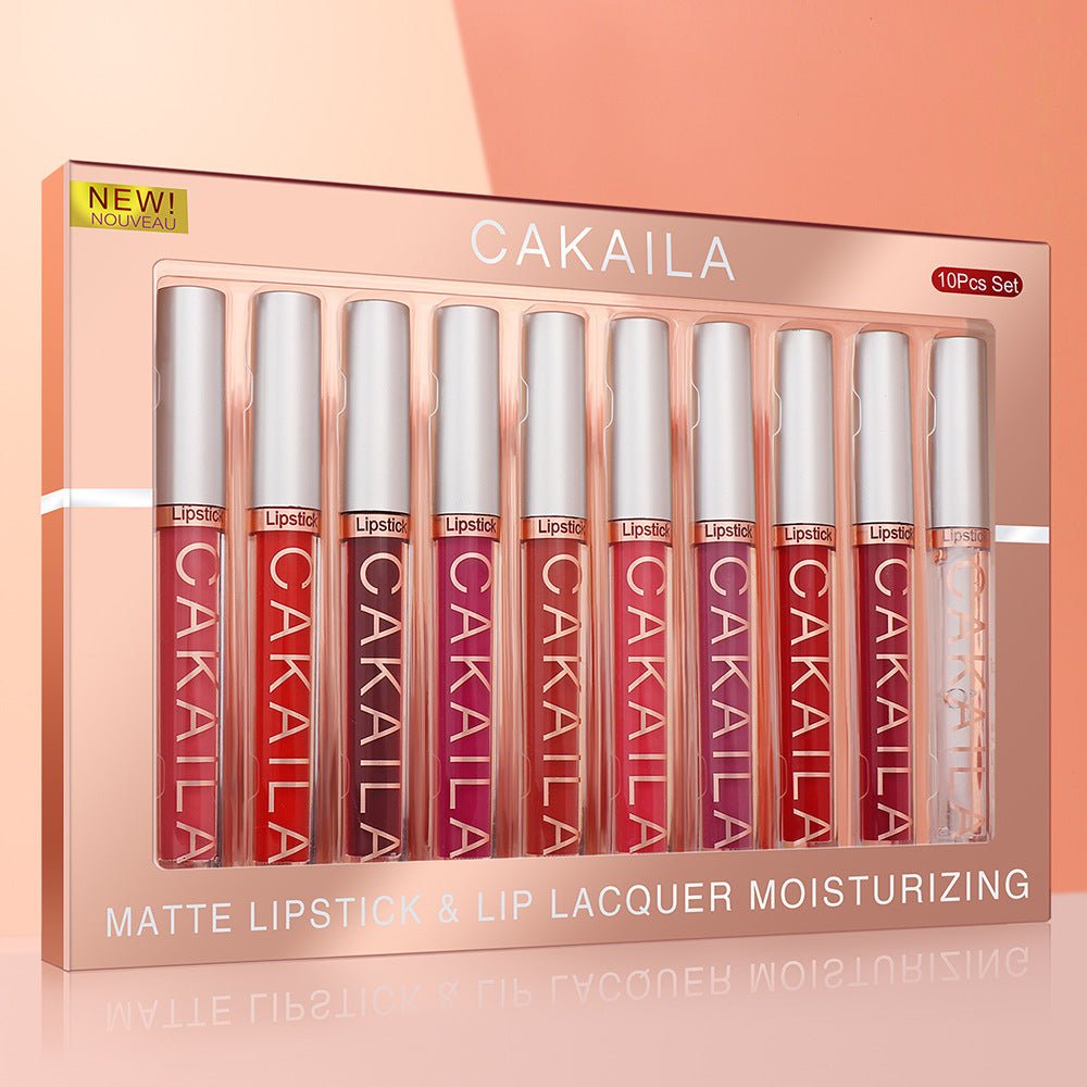 10 - Piece Matte Liquid Lipstick Set – Waterproof & Long - Lasting - RETAILIES